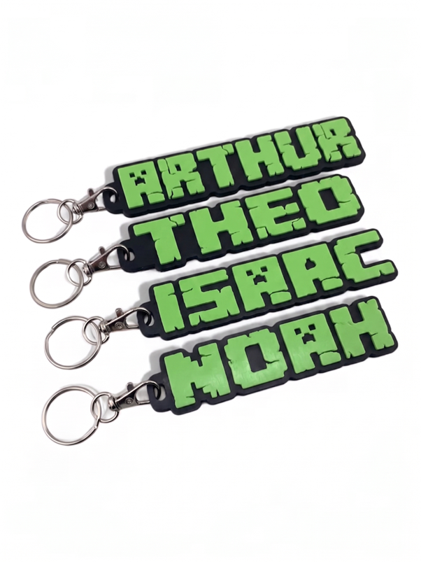 Custom Name Keychain — Two Colour 3D Printed