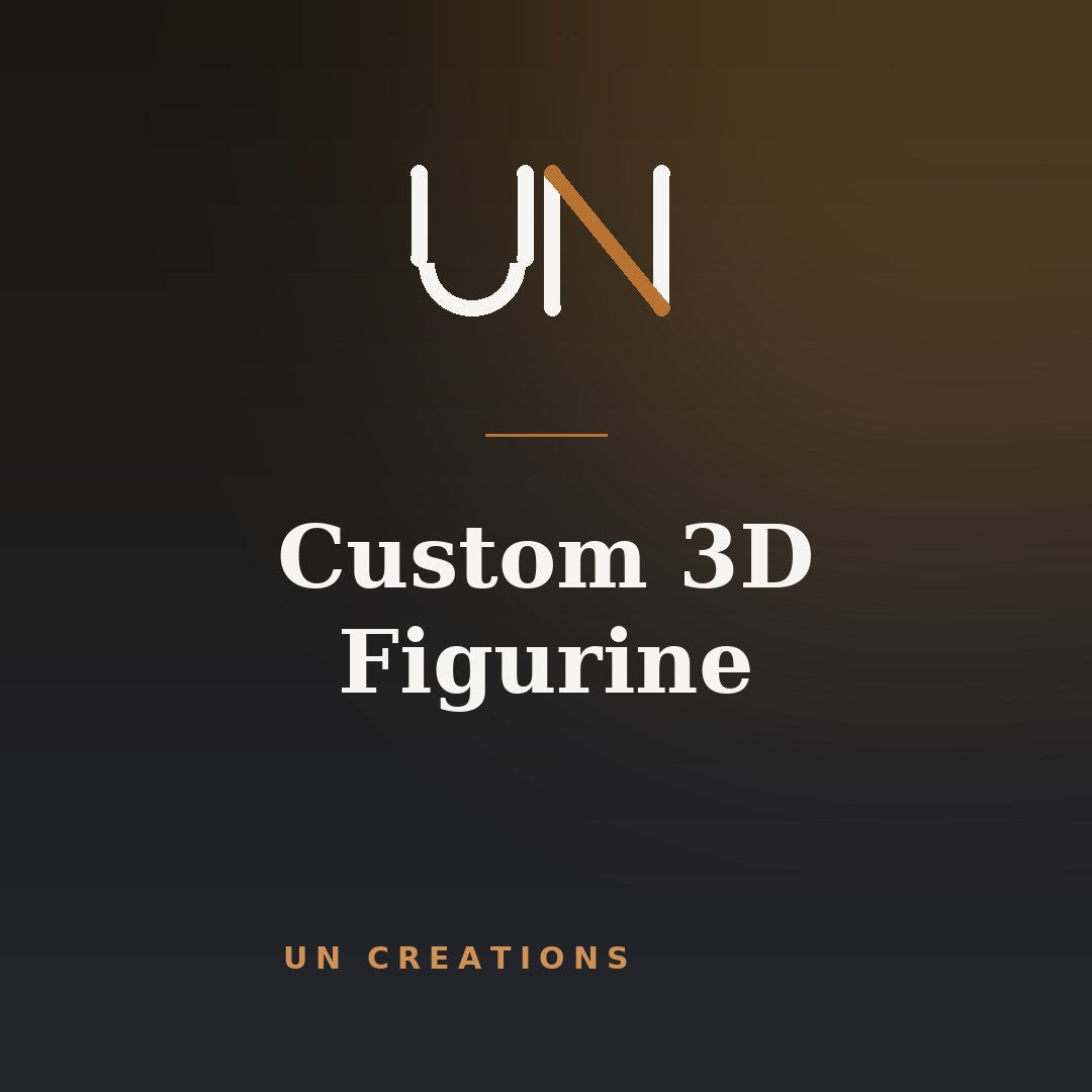 Custom 3D printed figurine sculpted from a customer photograph