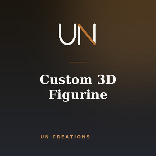 Custom 3D printed figurine sculpted from a customer photograph